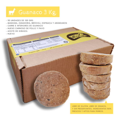 dieta cruda de guanaco para perros