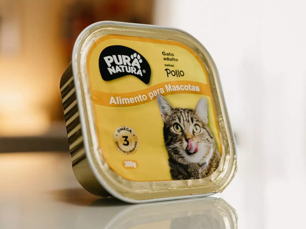 alimento pollo gatos humedo