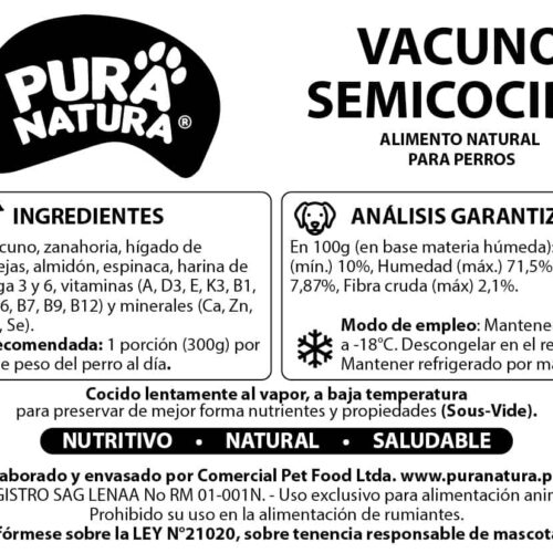 etiqueta vacuno natural