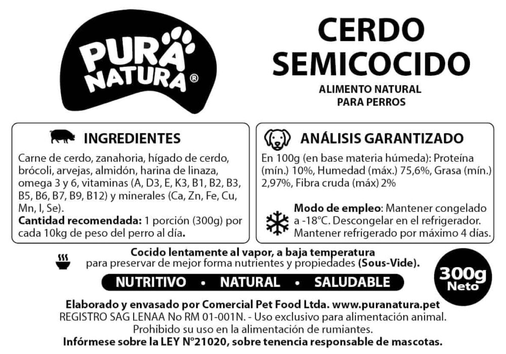 cerdo cocido perros