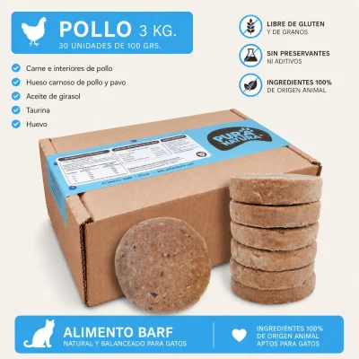 barf pollo gato