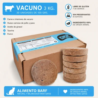 barf vacuno gato
